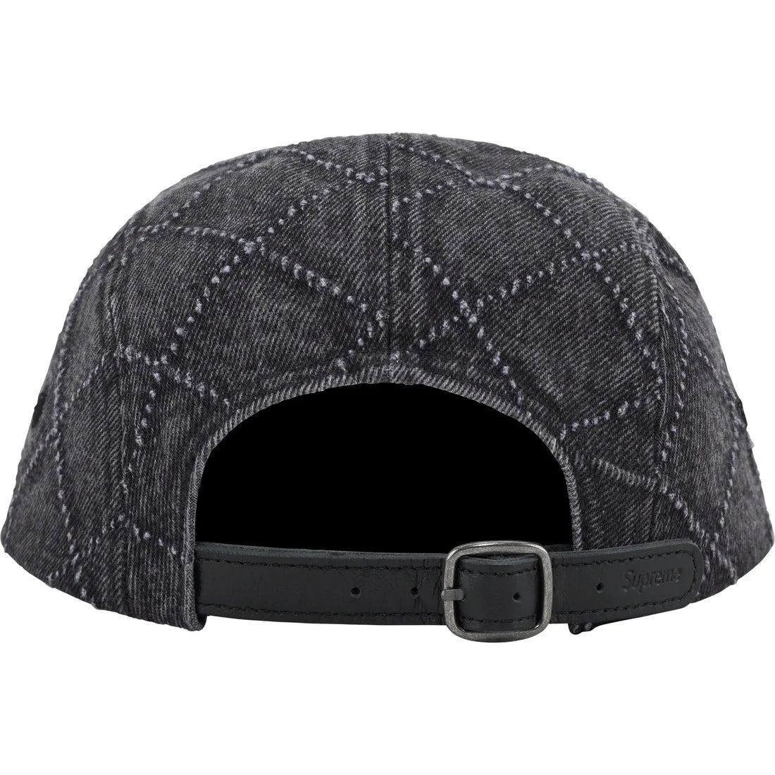 Supreme Punched Denim Camp Cap (FW23)- Black