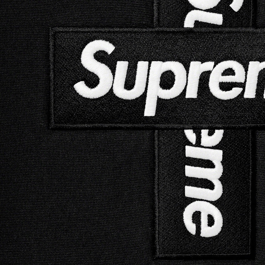 Supreme Cross Box Logo Hooded Sweatshirt- Black – Streetwear Official