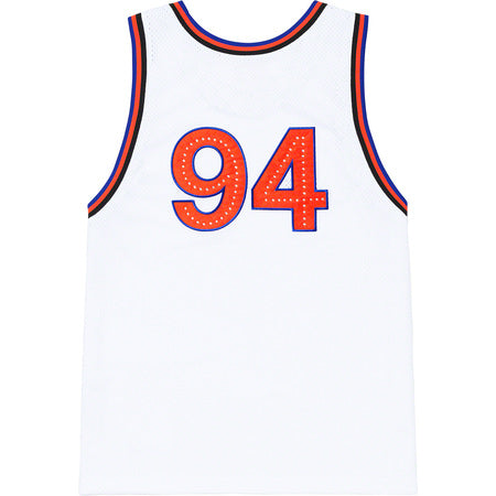 Supreme Rhinestone Basketball Jersey- White