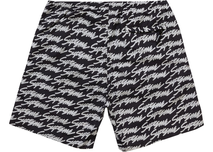 Supreme Signature Script Logo Water Short- Black – Streetwear Official