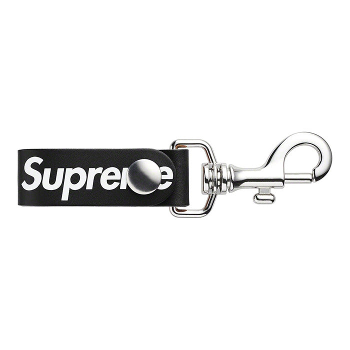 Supreme Leather Key Loop- Black