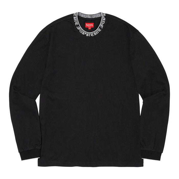 SUPREME M / L Stacked Long Sleeve T Shirt Black - SS18 Spell Out