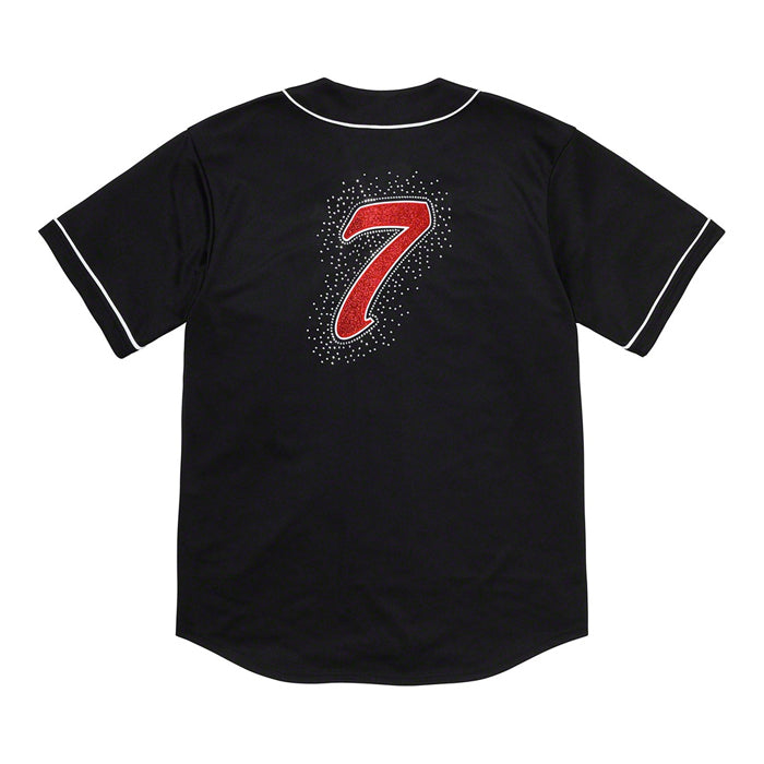 Supreme Rhinestone Baseball Jersey Black