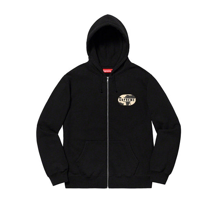 Supreme World Famous Zip Up Hooded Sweatshirt (SS20)- Black