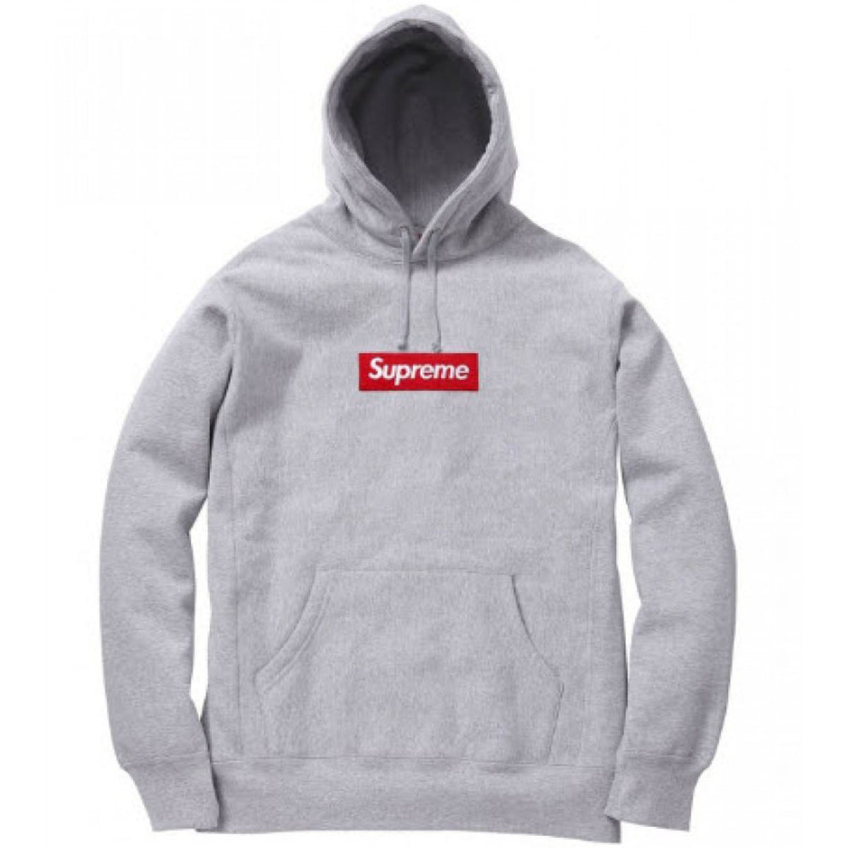 Supreme box logo hoodie red on grey S