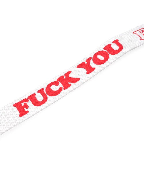 Supreme - SUPREME X HYSTERIC GLAMOUR : FUCK YOU BELT WHITE