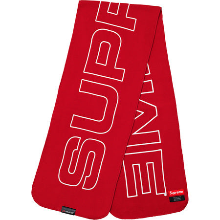 Supreme Polartec Logo Scarf- Red