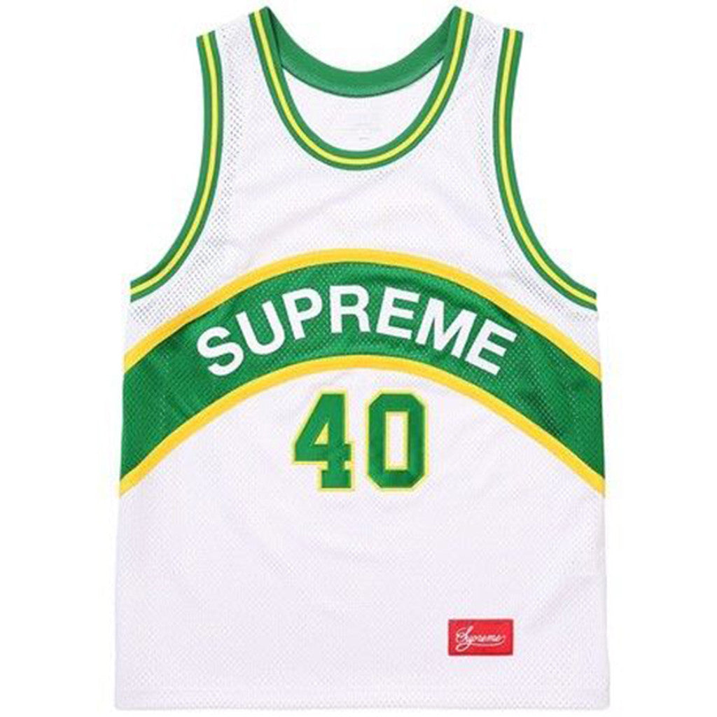 Supreme - Supreme Curve Basketball Jersey White/Green