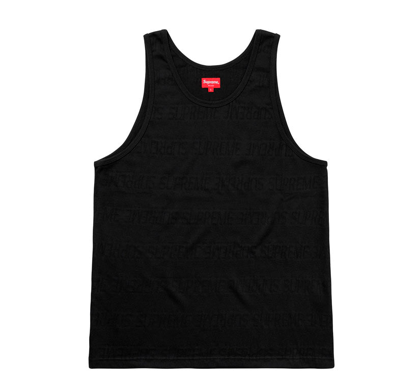 Supreme Mesh Stripe Tank Top Black Sz L