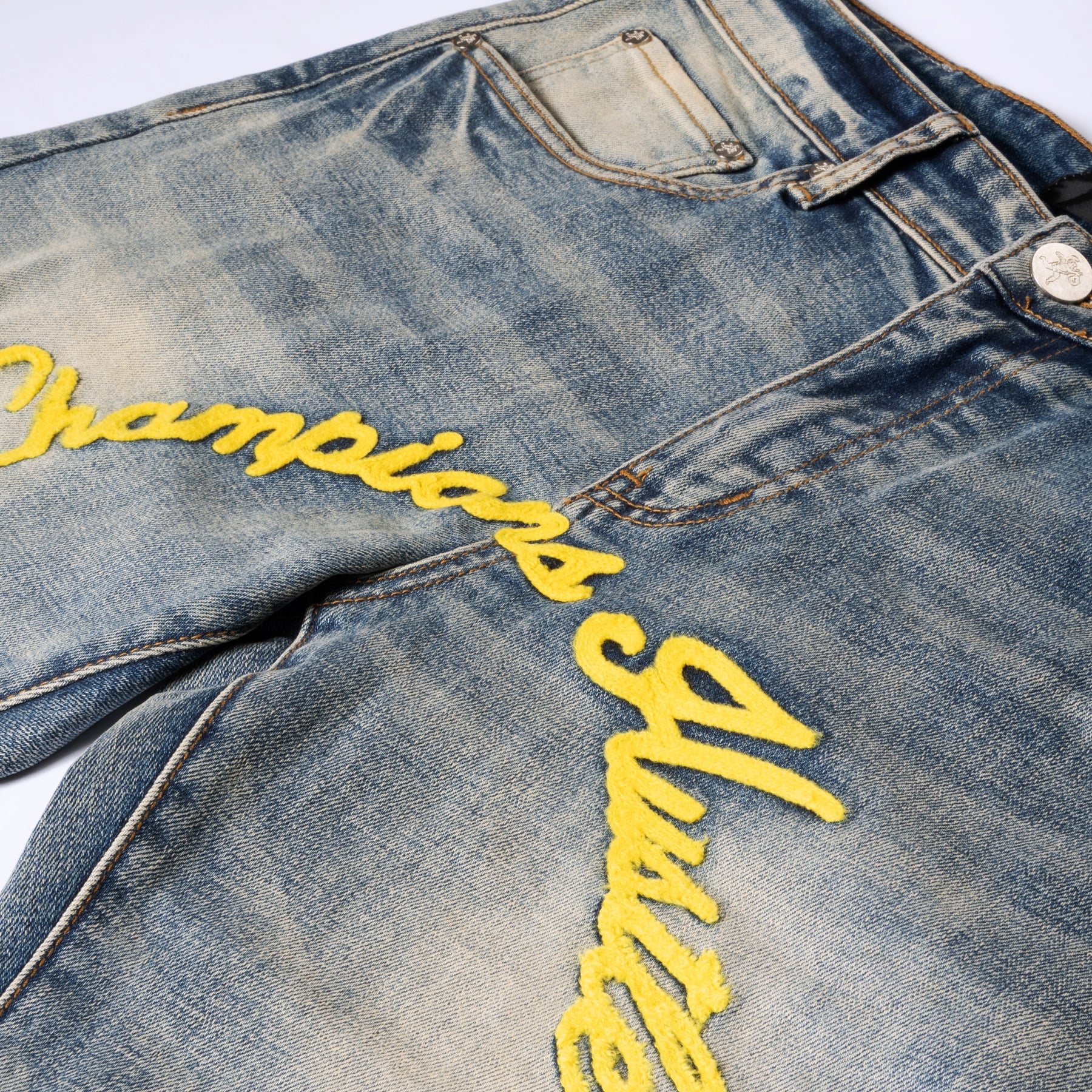 Champions Hustle Distressed Denim