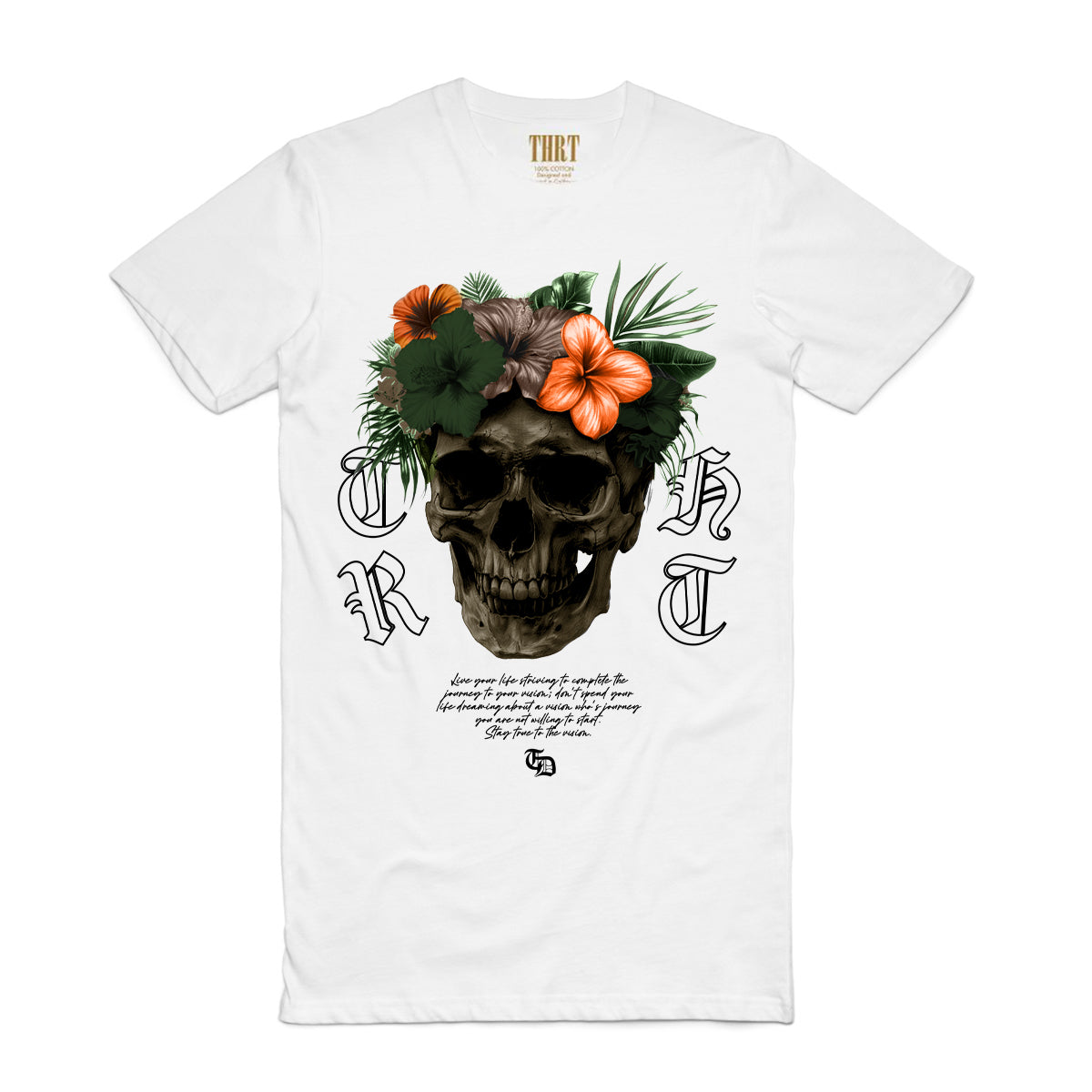 FLORAL SKULL TEE