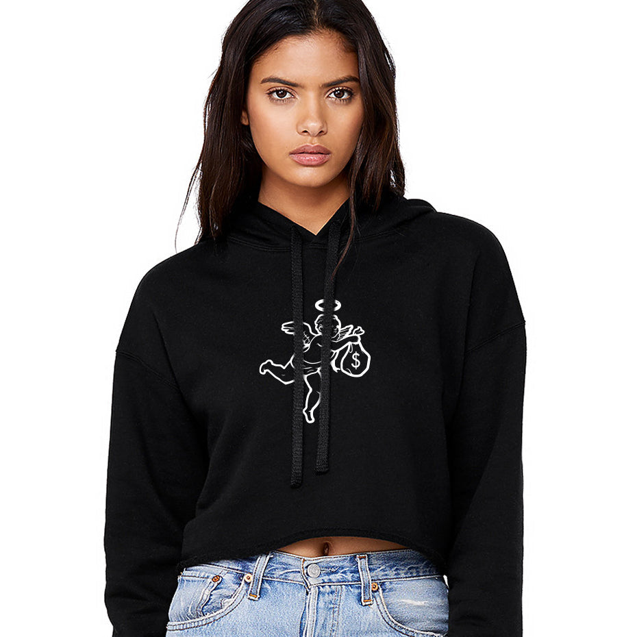 Get Money Angel Cropped Hoodie