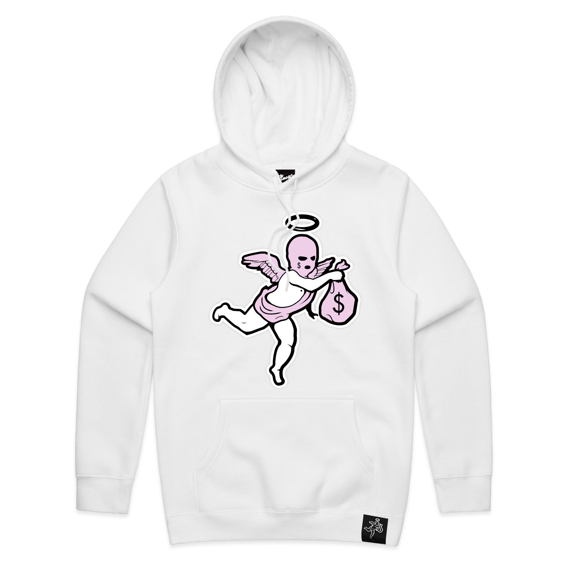 Pink Ski Mask Angel Chenille Patch  Hoodie - HW