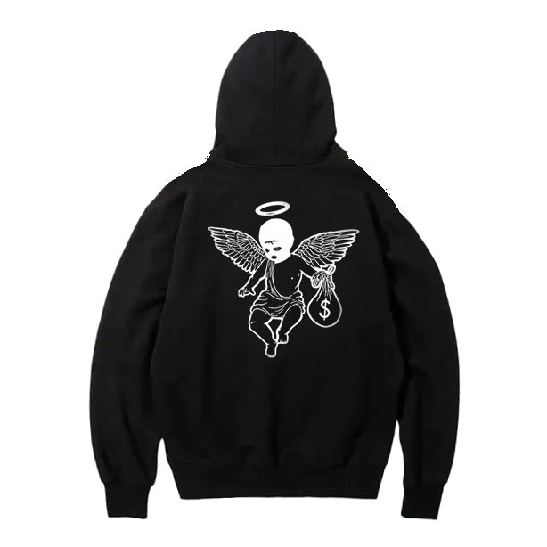 Money Motivated Angel (front/back) Zip-up Hoodie - LW