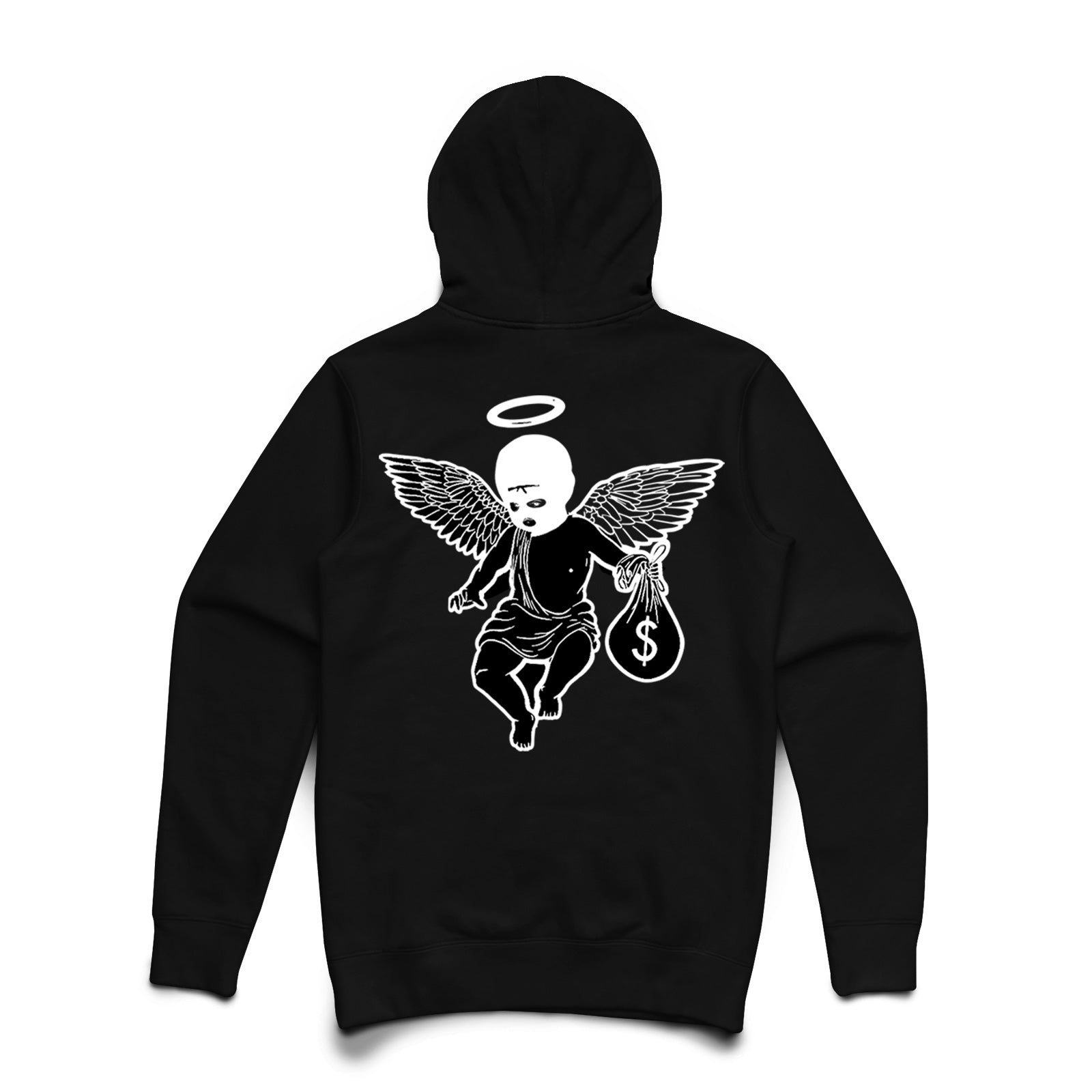 Money Motivated Angel Hoodie (front/back) - LW