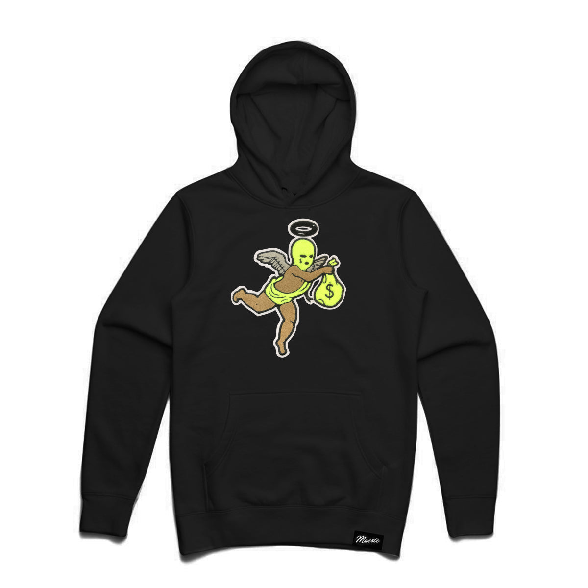 Neon Get Money Ski Mask Angel Chenille Patch Hoodie HW