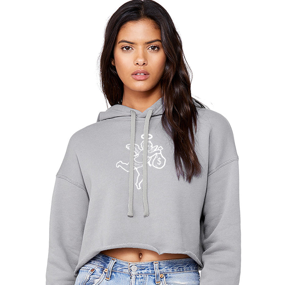 Get Money Angel Cropped Hoodie