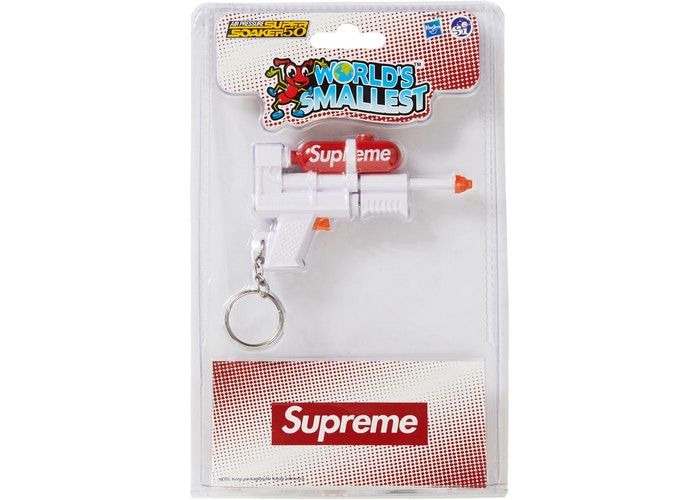 Supreme Super Soaker 50 Water Blaster Keychain- White