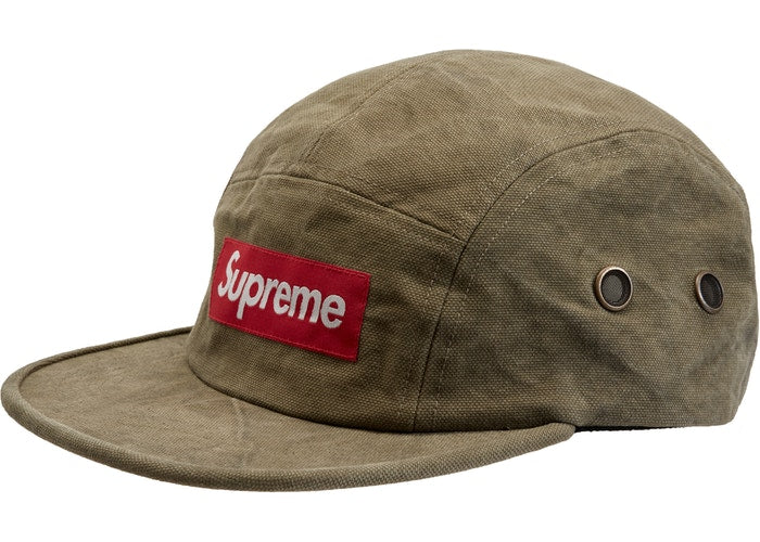 Supreme Washed Canvas Camp Cap (FW19)- Olive