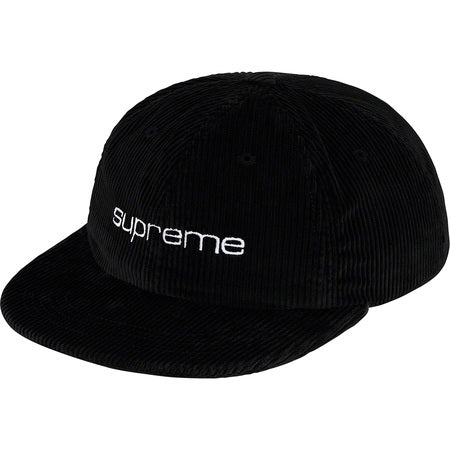 Supreme Corduroy Compact Logo 6-Panel- Black