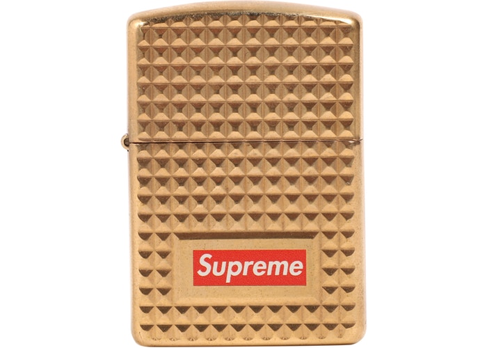 Supreme Diamond Cut Zippo- Gold