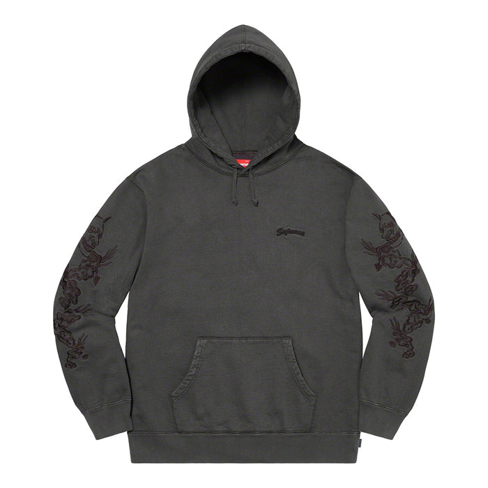 Supreme dragon overdyed hooded sweatshirt black new arrivals