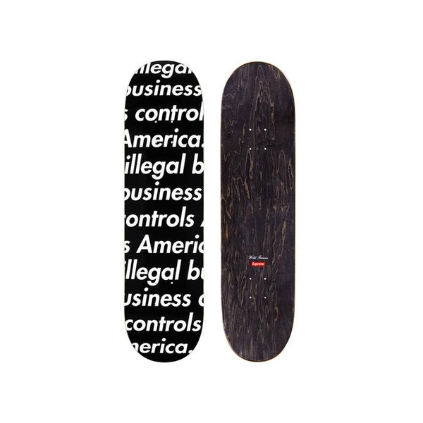 Supreme Illegal Business Skateboard- Black – Streetwear Official