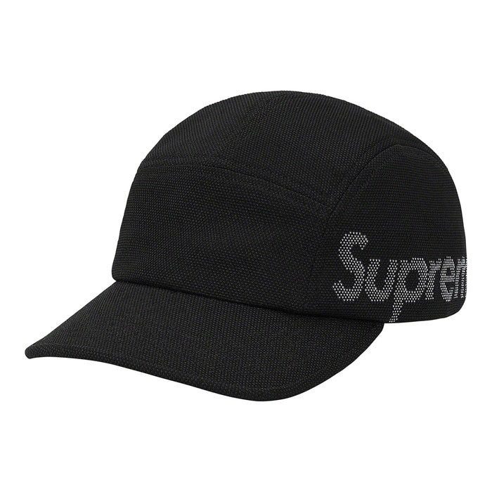 Supreme Jacquard Pique Camp Cap- Black