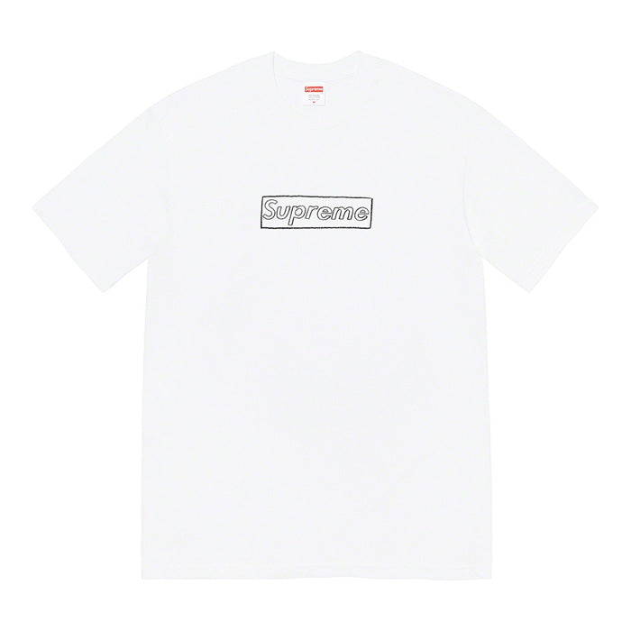 Supreme KAWS Chalk Logo Tee- White