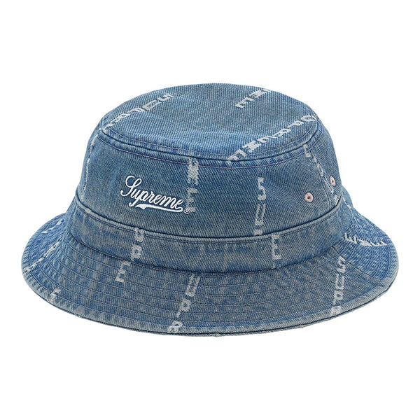 Supreme Logo Stripe Jacquard Denim Crusher- Blue – Streetwear Official