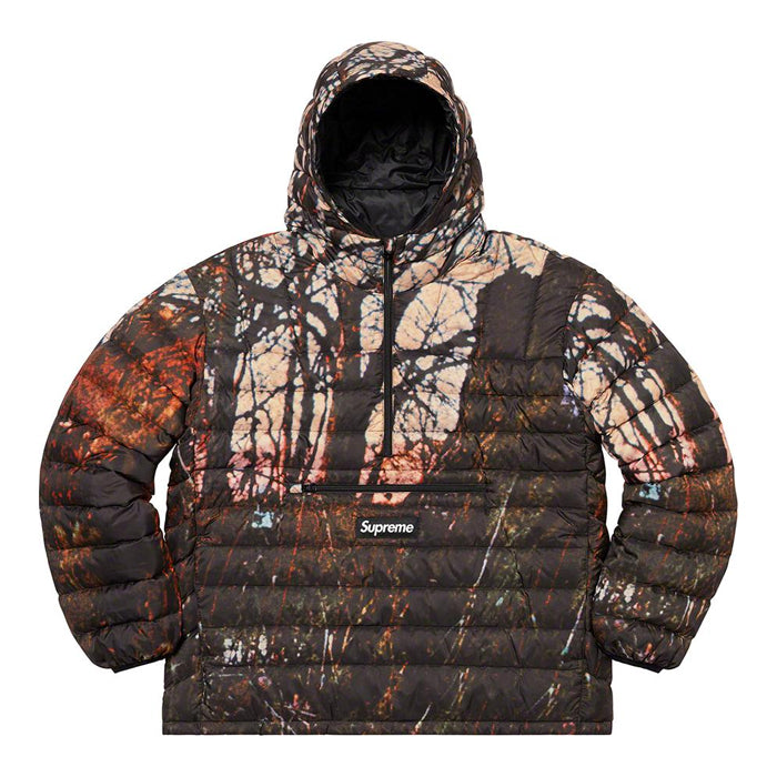 Supreme Micro Down Half Zip Hooded Pullover- Woods