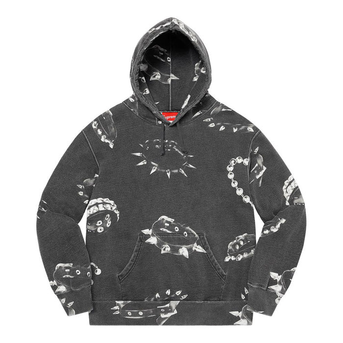 Supreme Studded Collars Hooded Sweatshirt- Black