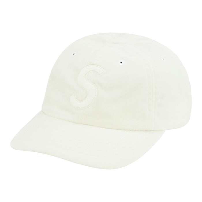 Supreme Velvet S Logo 6-Panel- White