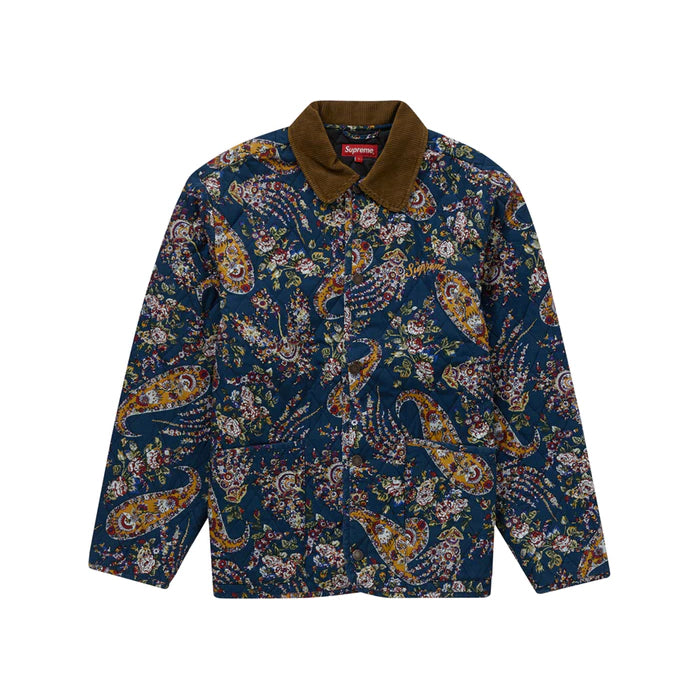 Supreme Quilted Paisley Jacket - Navy Paisley – Streetwear Official