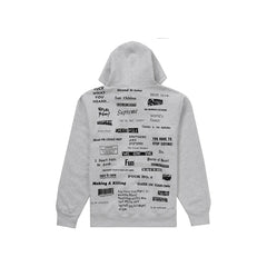 Supreme Stop Crying Hooded Sweatshirt - Ash Grey – Streetwear Official