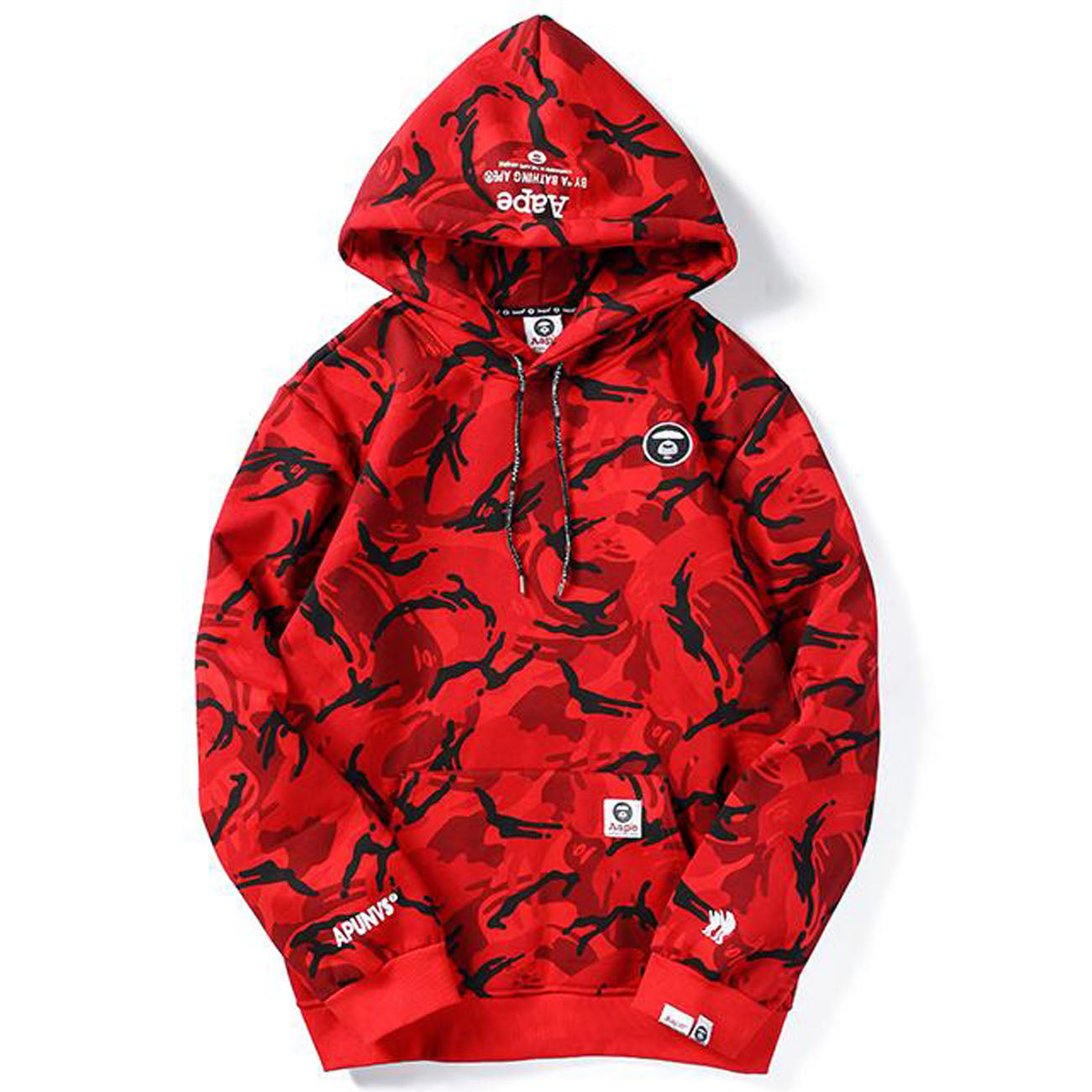 Aape Aape by Bape Camo Hoodie Camo Red