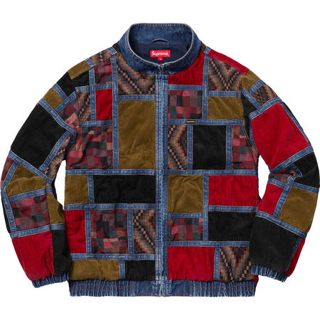 Supreme patchwork cheap denim jacket