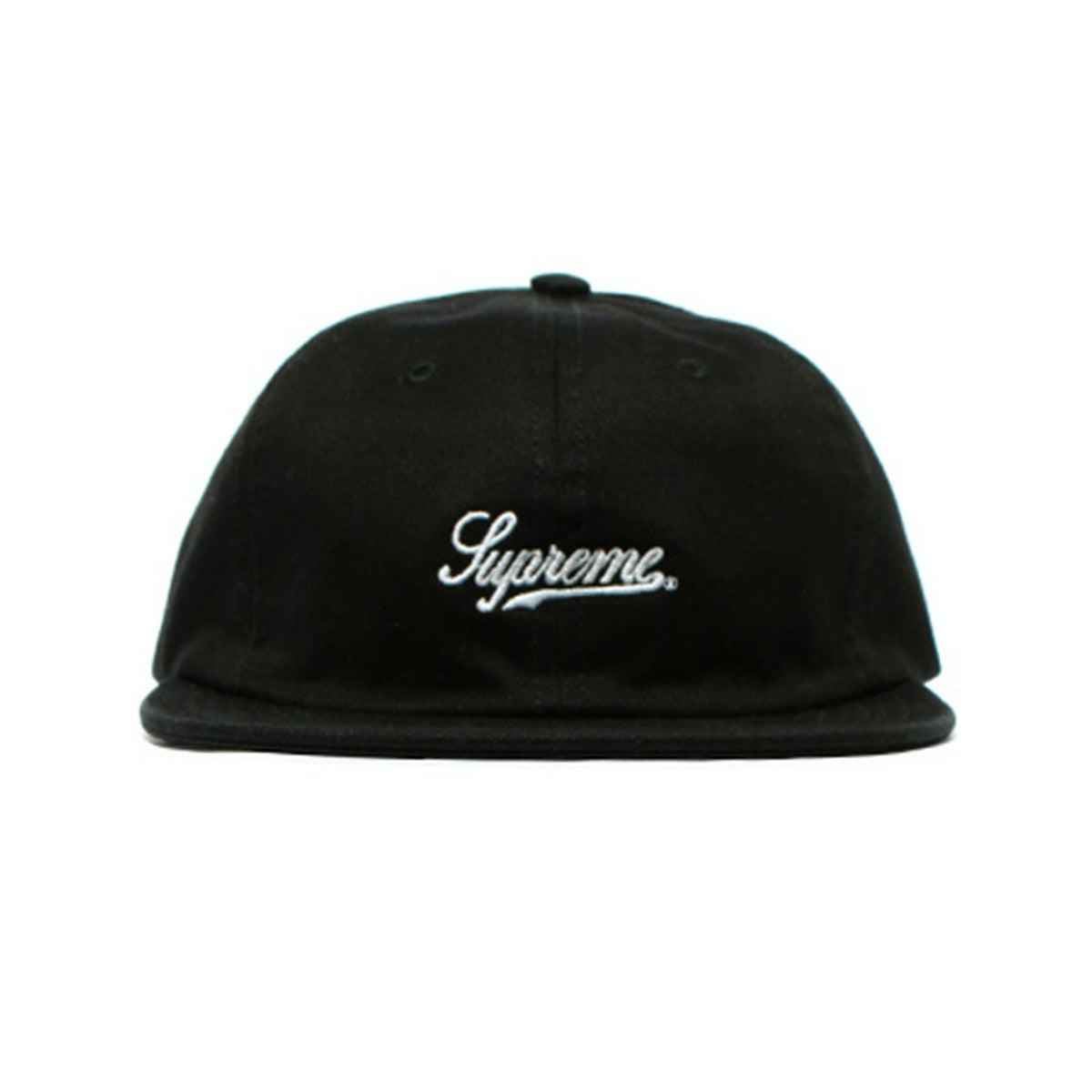 Supreme Script Logo Fitted 6 Panel ‚Äì Black