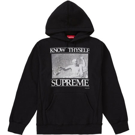 Supreme Know Thyself Hooded Sweatshirt- Black – Streetwear Official