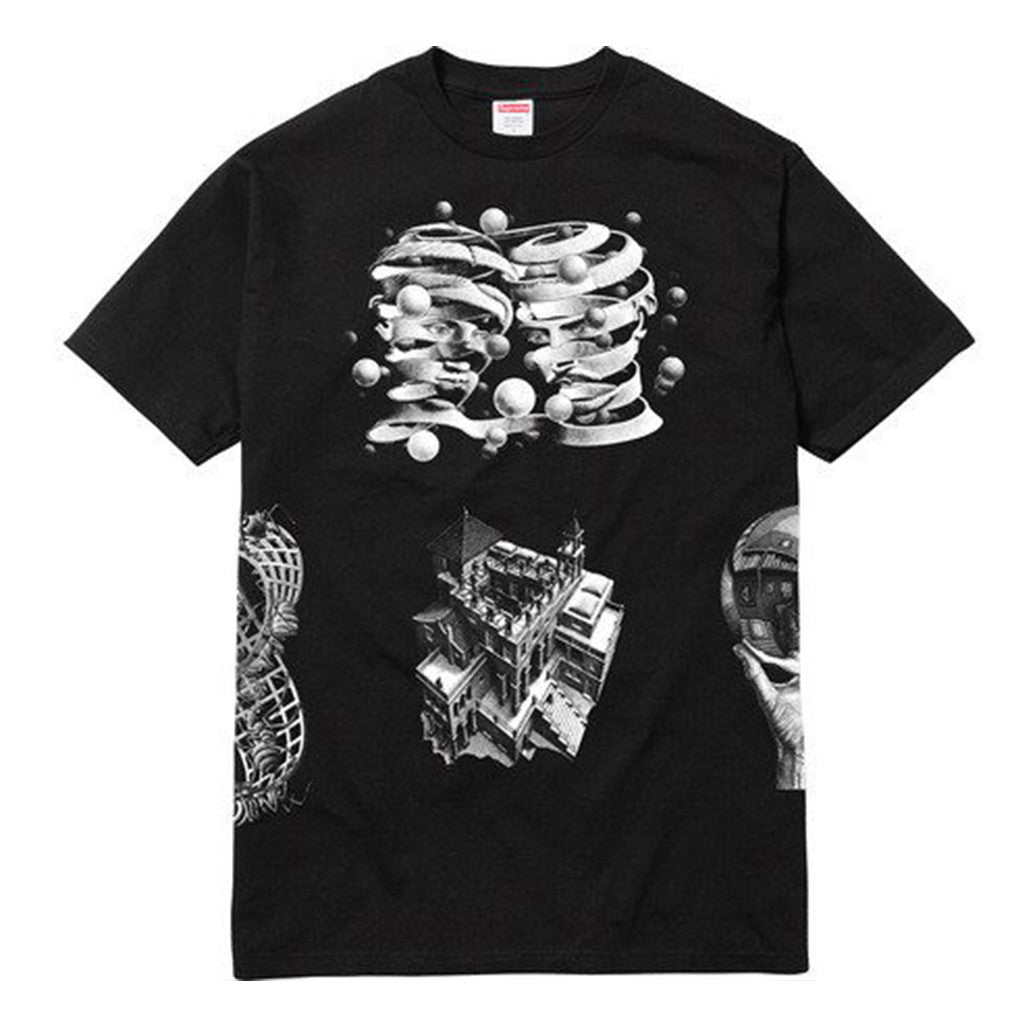 Supreme - Supreme MC Escher Collage Tee Black – Streetwear Official